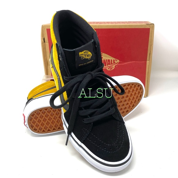 VANS SK8-HI Pro Corduroy Suede Canvas Women Yellow - Picture 11 of 12